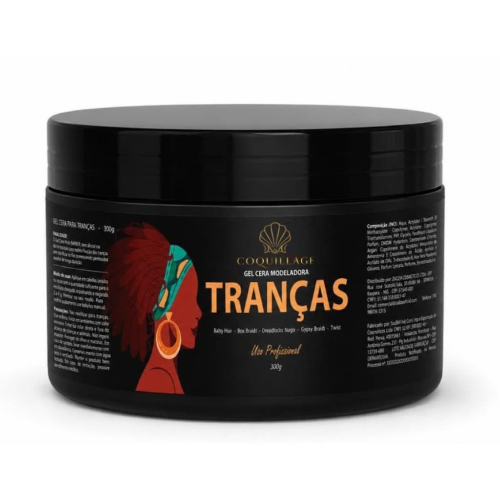 Gel Cera Modelador 300G Coquillage  Para Tranças Profissional