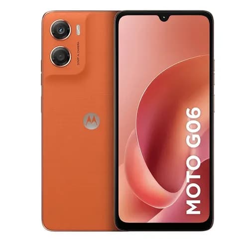 Smartphone Motorola Moto G06 - 64GB 4GB RAM + 8GB Ram Boost, Camera 50MP com AI, Bateria de 5200 mAh e Tela 6.9" - Laranja
