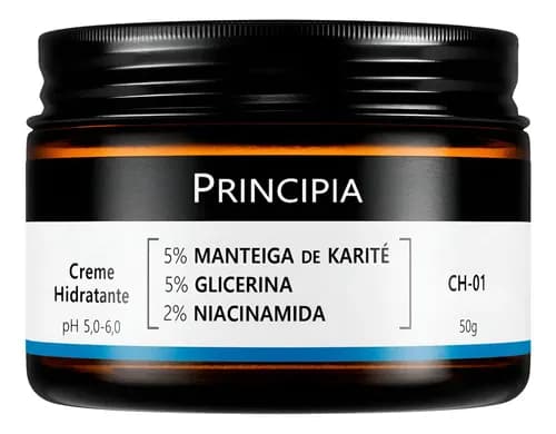 Creme Hidratante Facial Principia Ch-01 Karité Glicerina 50g Todo Tipo De Pele Dia/noite