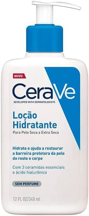 Loção Hidratante Corporal CeraVe com Ácido Hialurônico e 3 Ceramidas Essenciais, 340ml