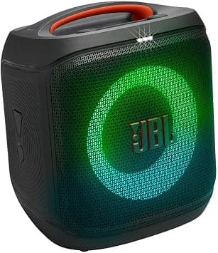 JBL PartyBox Encore Essential 2, Caixa de Som Bluetooth - Preto | Som AI Sound Boost, Show de Luzes Dinâmico, Até 15 Horas de Reprodução, Entradas para Microfone e Instrumentos