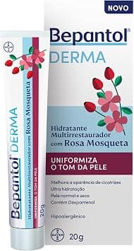 Bepantol Derma Rosa Mosqueta Hidratante Multirrestaurador 20g | Rosa Mosqueta 20g, Com dexpantenol, Uniformiza o tom, Rápida absorção, Facial e corporal, Rotina de skincare