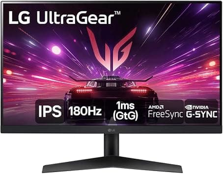Monitor Gamer LG UltraGear 24&rdquo; IPS, Full HD, 180Hz, 1ms (GtG), HDMI, DisplayPort, HDR10, sRGB 99%, NVIDIA&circledR; G-SYNC&circledR;, AMD FreeSync&trade;, Preto - 24GS60F-B