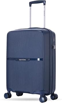 Mala de Bordo Santino Nevada 20” – Rígida em Polipropileno, Leve, Cadeado com Senha, Rodas 360° Silenciosas, Alta Resistência, Aprovada para Cabine